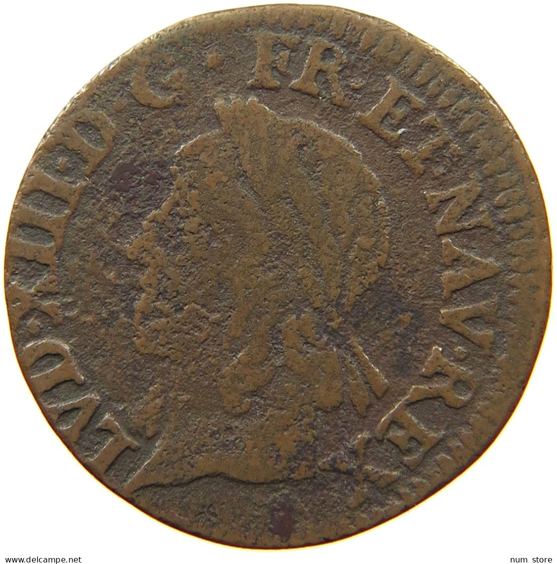 FRANCE DOUBLE TOURNOIS 1643 A LOUIS XIII #MA 001669 - 1610-1643 Lodewijk XIII Van Frankrijk De Rechtvaardige