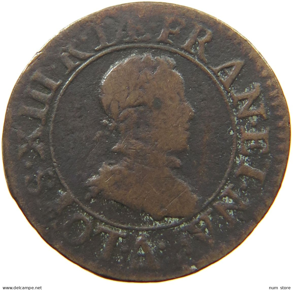 FRANCE DOUBLE TOURNOIS 1614 LOUIS XIII #MA 001673 - 1610-1643 Lodewijk XIII Van Frankrijk De Rechtvaardige