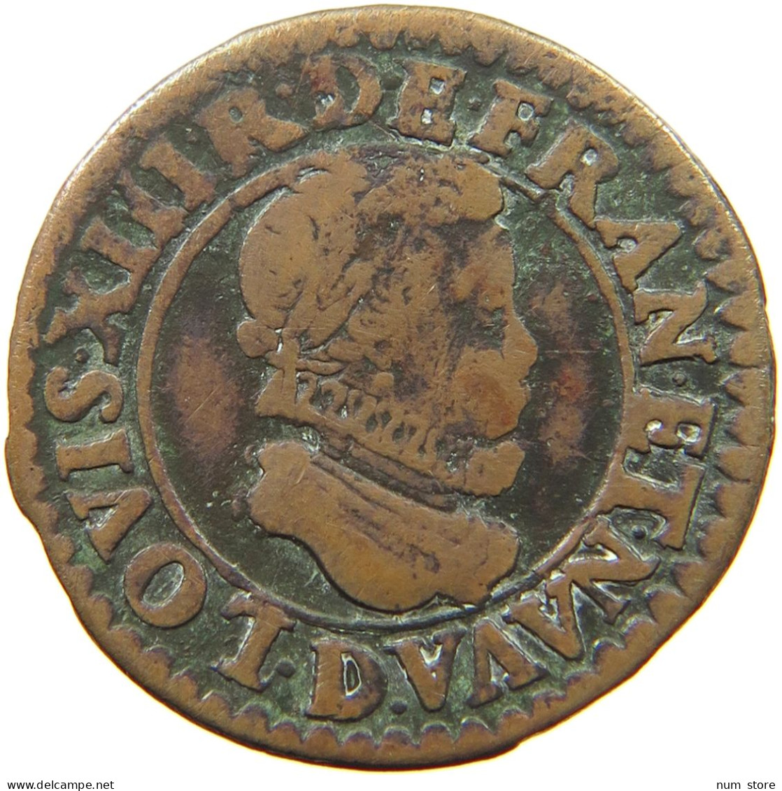 FRANCE DOUBLE TOURNOIS 1615 LOUIS XIII #MA 001665 - 1610-1643 Lodewijk XIII Van Frankrijk De Rechtvaardige