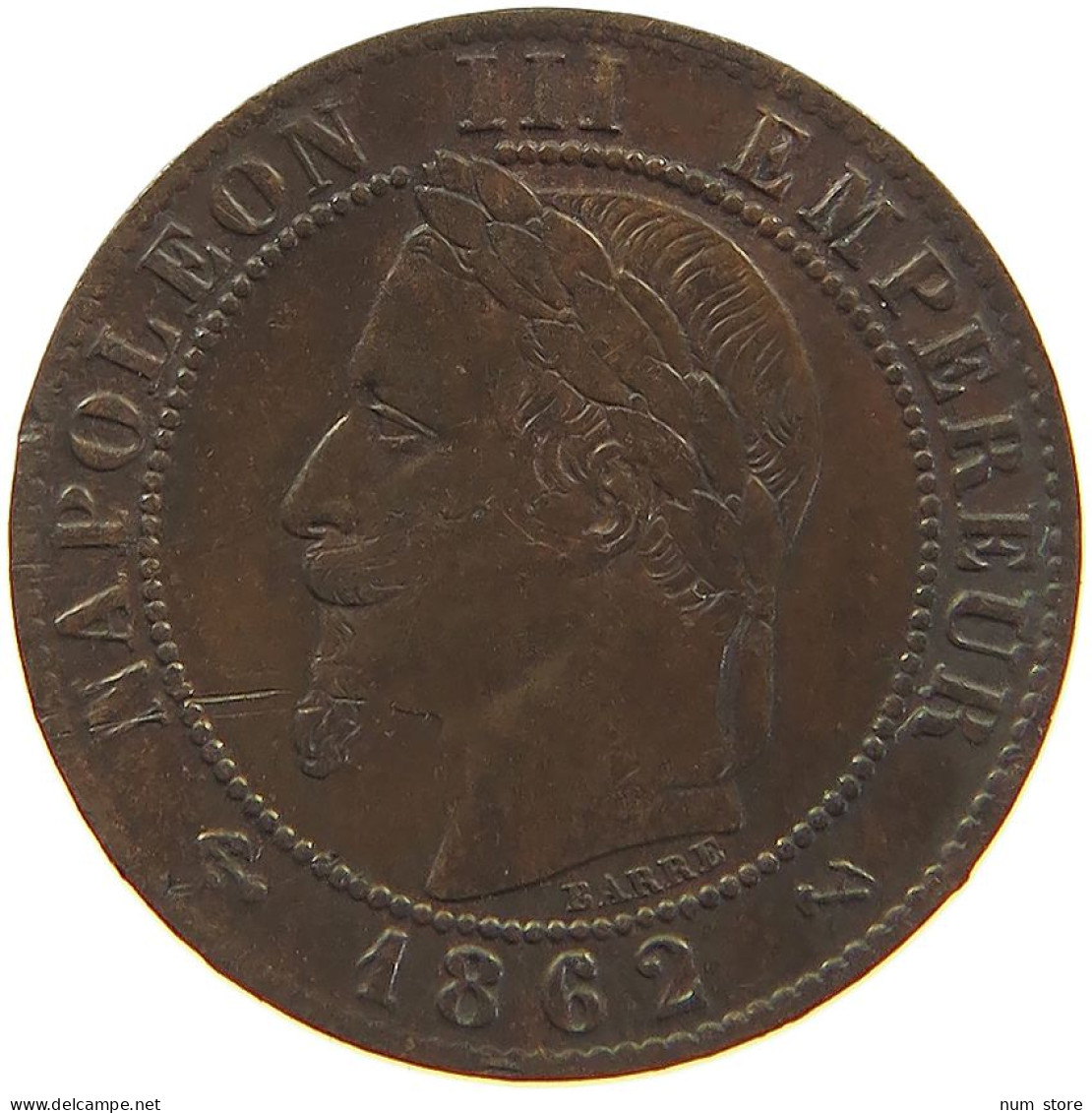 FRANCE CENTIME 1862 K NAPOLEON III. (1852-1870) #MA 022756 - 1 Centime