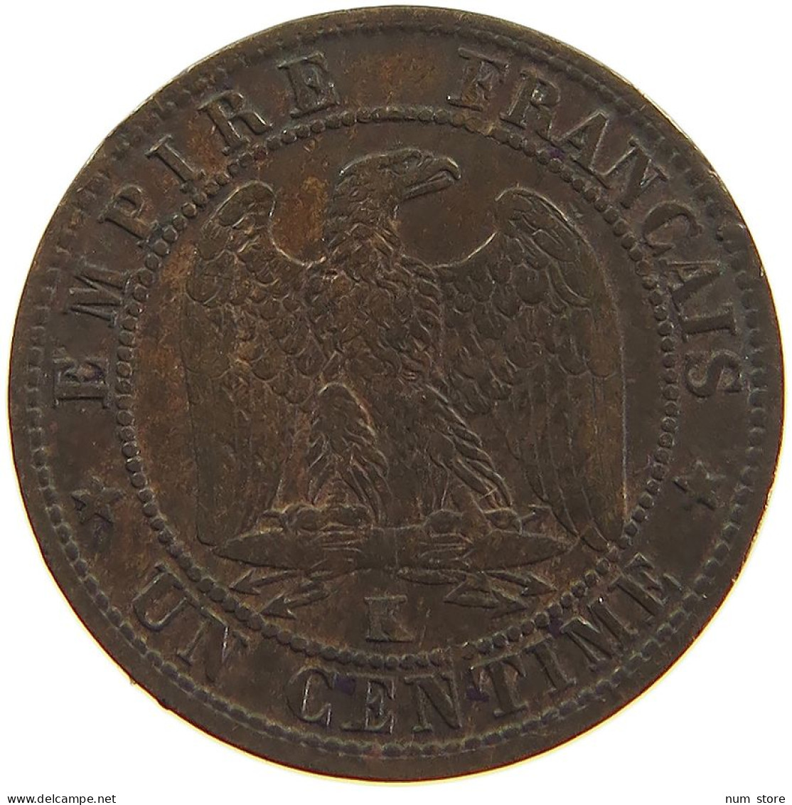 FRANCE CENTIME 1862 K NAPOLEON III. (1852-1870) #MA 022756 - 1 Centime