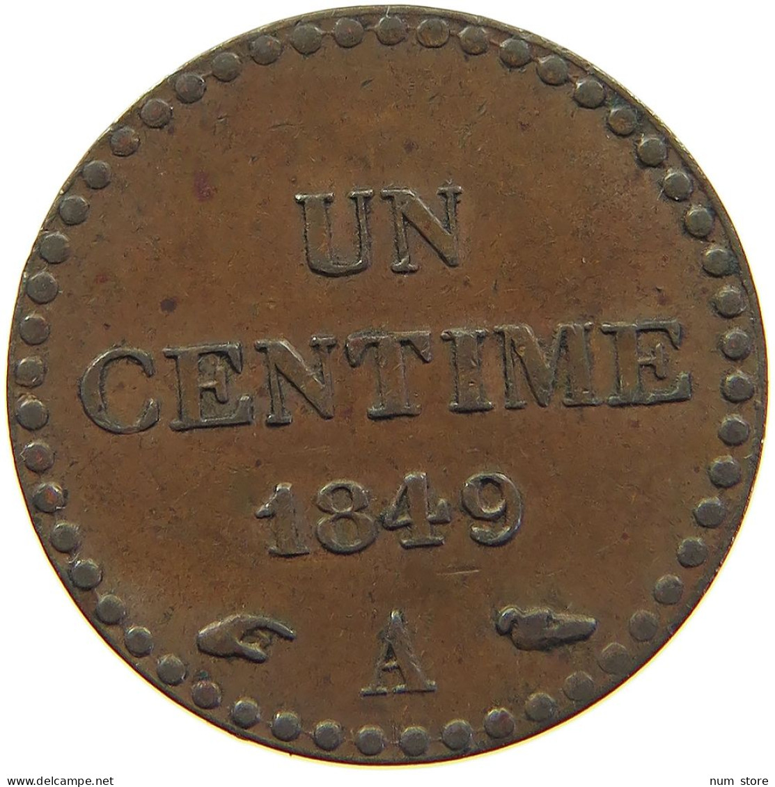 FRANCE CENTIME 1849 A  #MA 065159 - 1 Centime