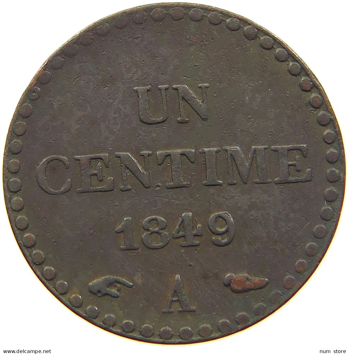 FRANCE CENTIME 1849 A  #MA 022632 - 1 Centime