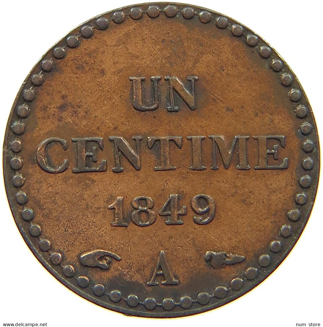 FRANCE CENTIME 1849 A  #MA 021859 - 1 Centime