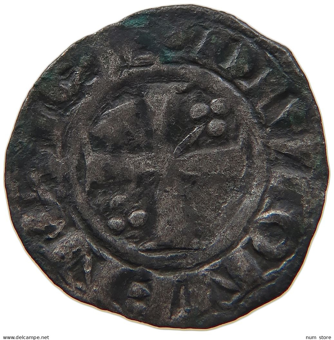 FRANCE BOURGOGNE DENIER  HUGH V, 1305-1315. DENIER, DIJON. 0,91 G. +VGO BVRGVNDIE #MA 105207 - Bourgogne