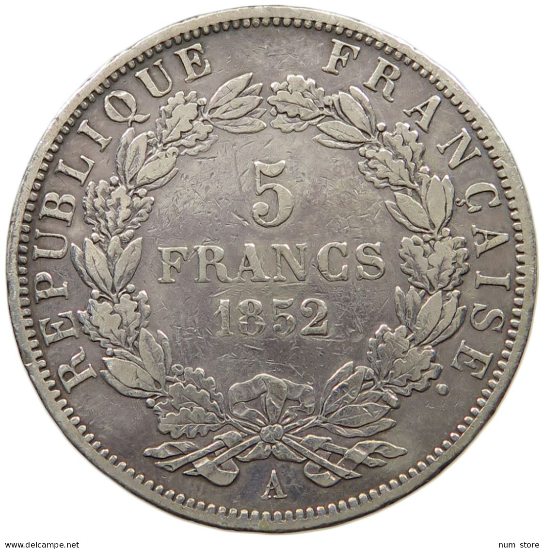 FRANCE 5 FRANCS 1852 A LOUIS NAPOLEON #MA 011335 - 5 Francs