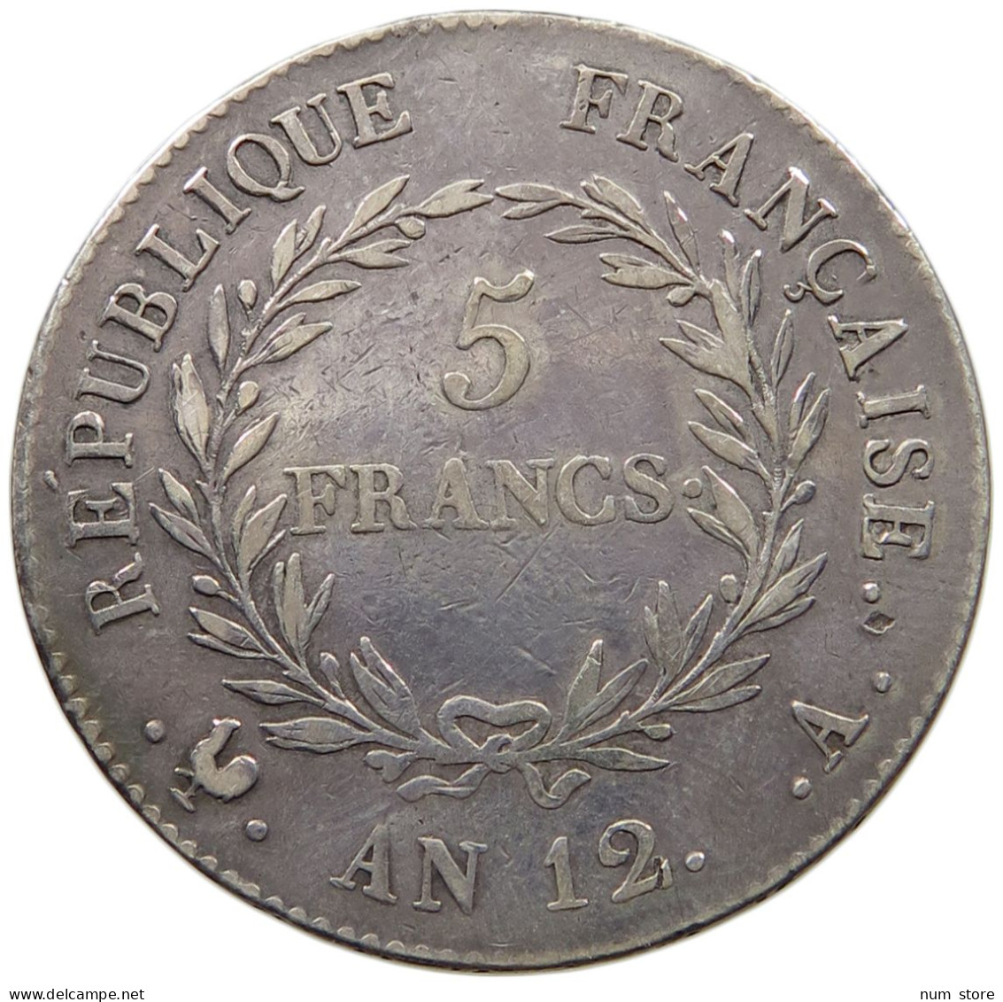 FRANCE 5 FRANCS AN 12 NAPOLEON I. 1803 #MA 011323 - 5 Francs