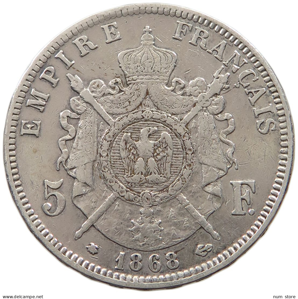 FRANCE 5 FRANCS 1868 A  #MA 000961 - 5 Francs