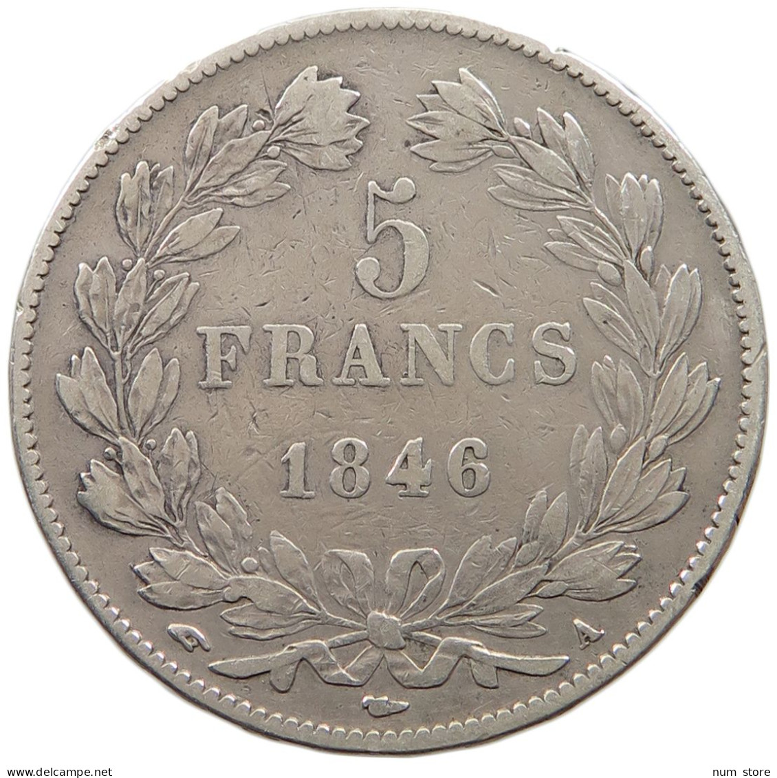 FRANCE 5 FRANCS 1846 A (1830-1848). 5 FRANCS 1846A #MA 000960 - 5 Francs