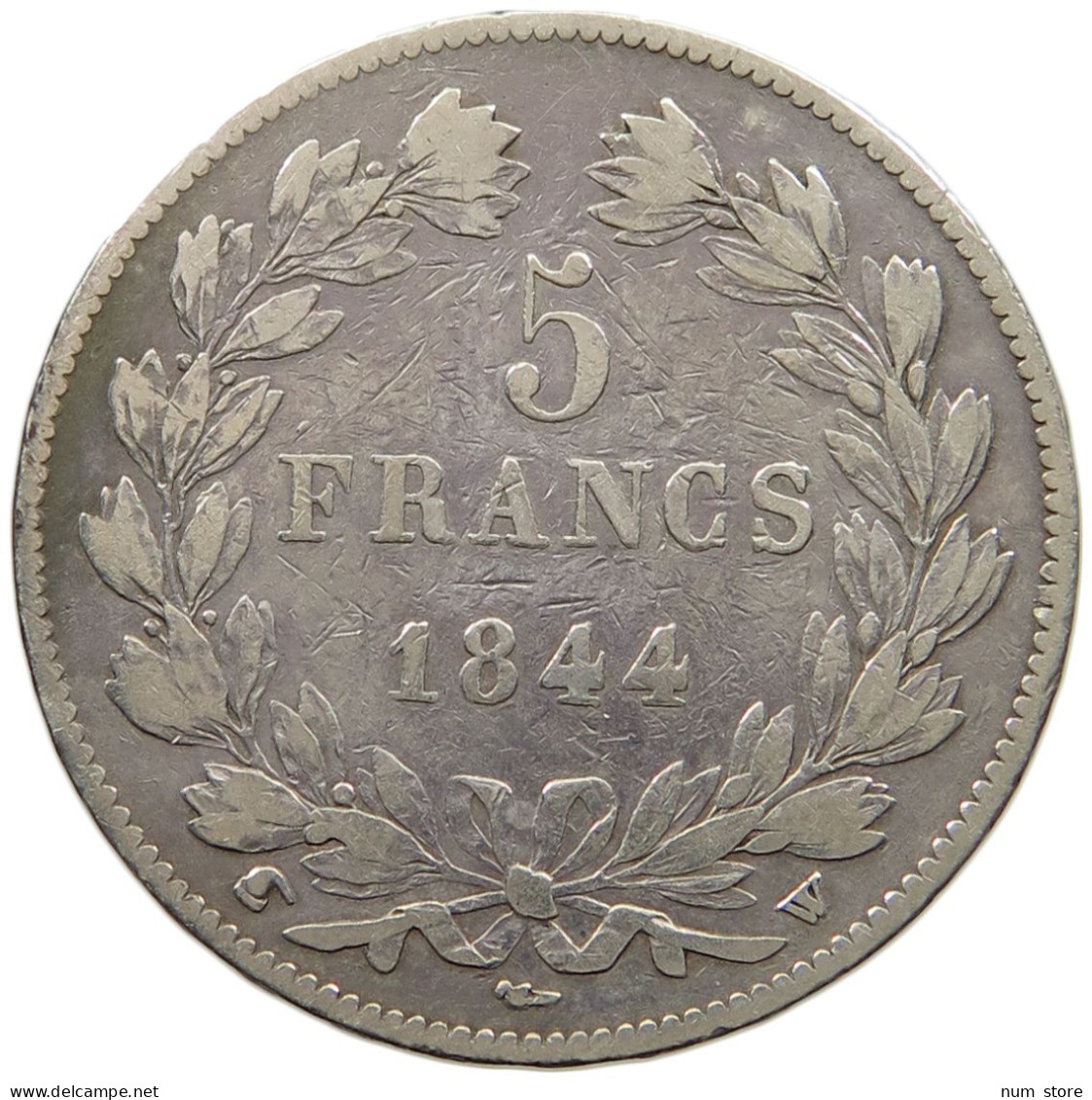 FRANCE 5 FRANCS 1844 W LOUIS PHILIPPE I. #MA 011325 - 5 Francs