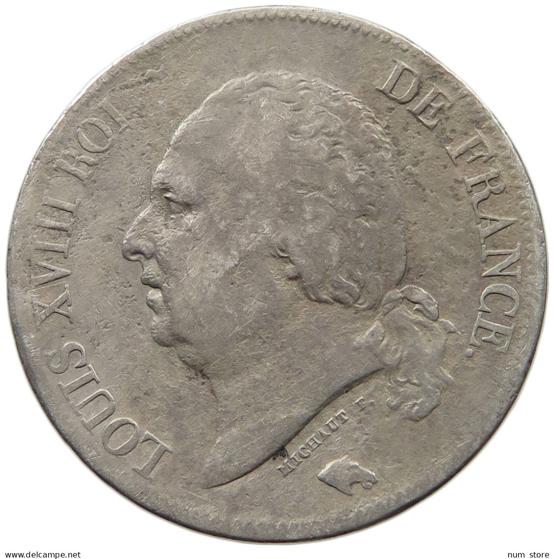 FRANCE 5 FRANCS 1824 I LOUIS XVIII. LIMOGES #MA 020835 - 5 Francs