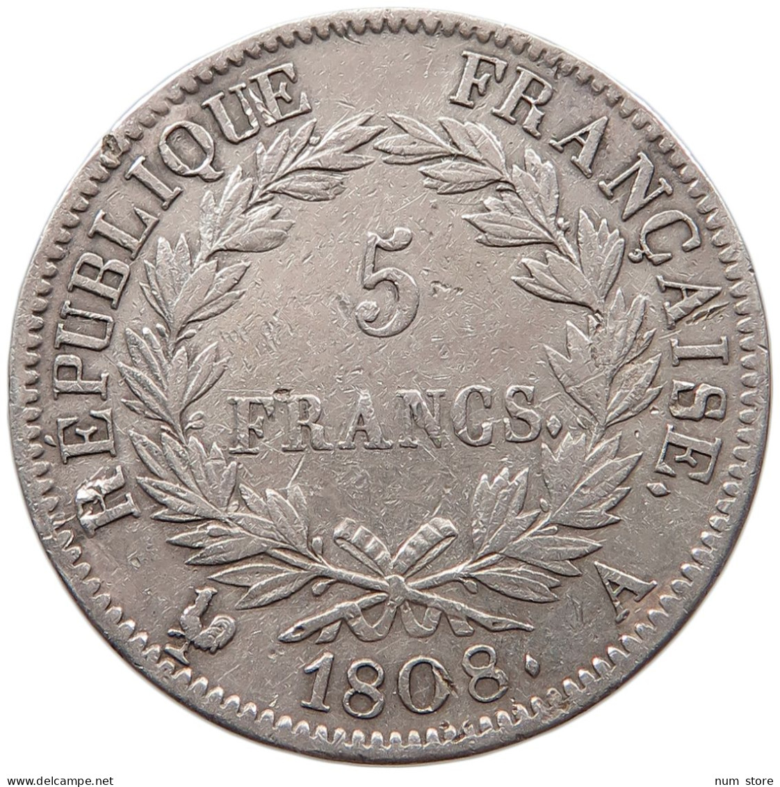 FRANCE 5 FRANCS 1808 A NAPOLEON I. (1804-1814, 1815) #MA 068379 - 5 Francs