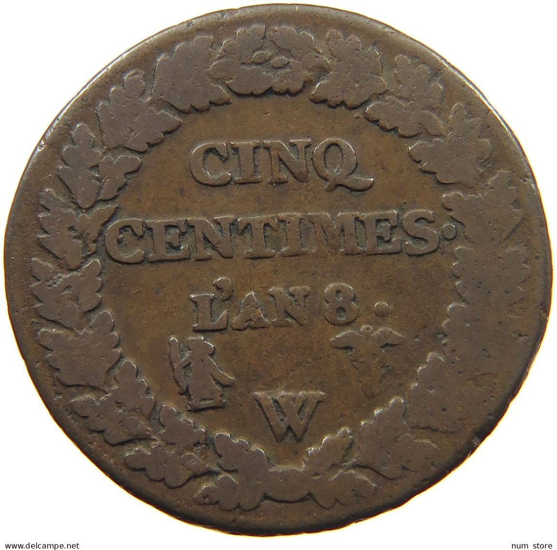 FRANCE 5 CENTIMES AN 8 W  #MA 021724 - 5 Centimes