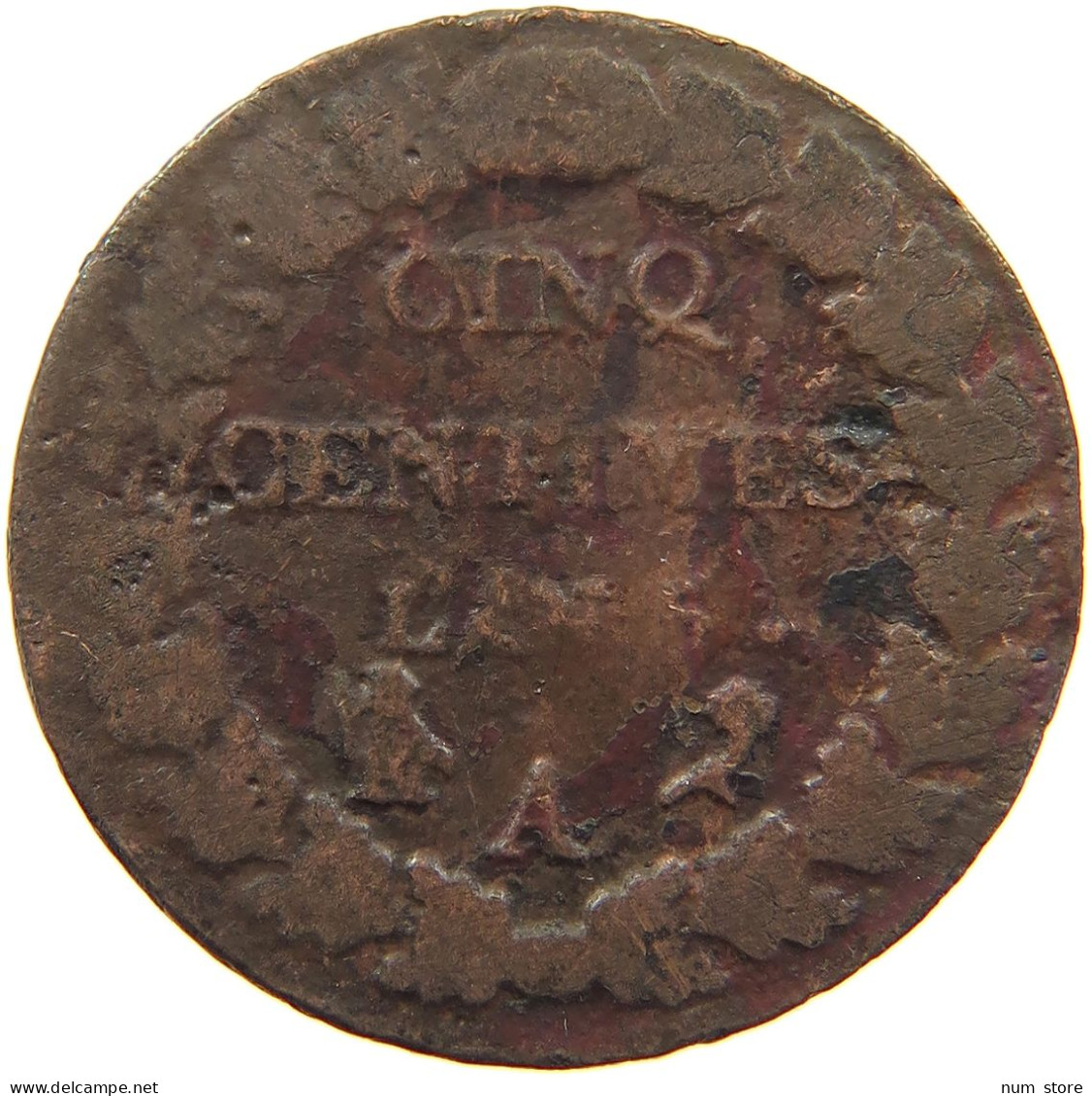 FRANCE 5 CENTIMES AN 5 A  #MA 068138 - 5 Centimes