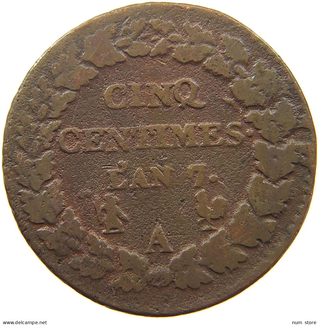 FRANCE 5 CENTIMES AN 7 A  #MA 102046 - 5 Centimes