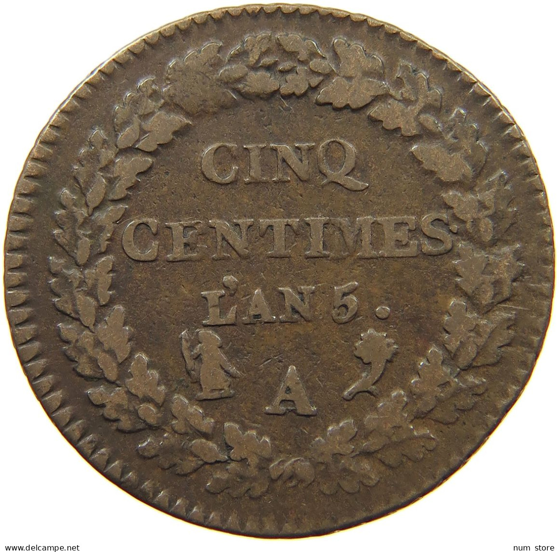 FRANCE 5 CENTIMES AN 5 A  #MA 021685 - 5 Centimes