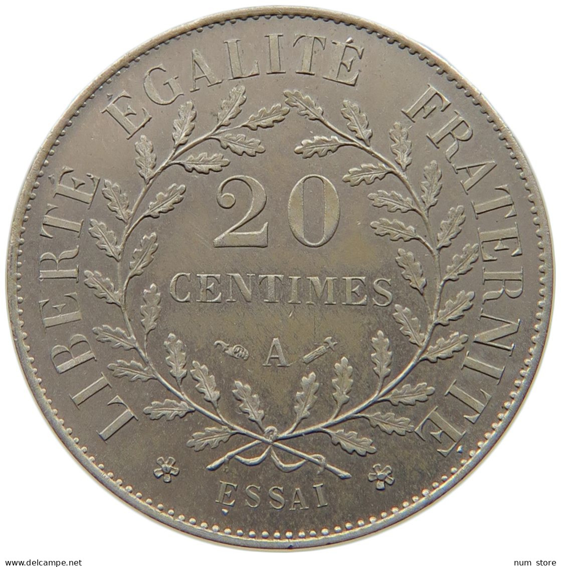 FRANCE 20 CENTIMES 1881 ESSAI VON DUPRE #MA 010297 - 20 Centimes