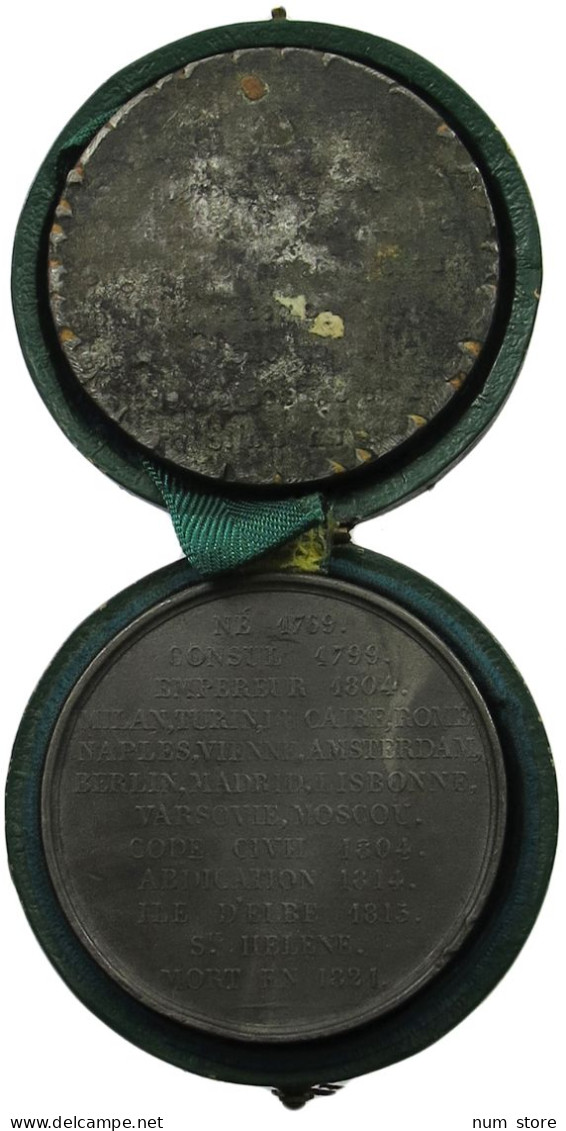 FRANCE 2 MEDAILLEN 1821 CAQUE MEDAL, TOD NAPOLEONS, ZWEI MEDALLEN PASST ZUSSAMEN #MA 003705 - Sonstige & Ohne Zuordnung