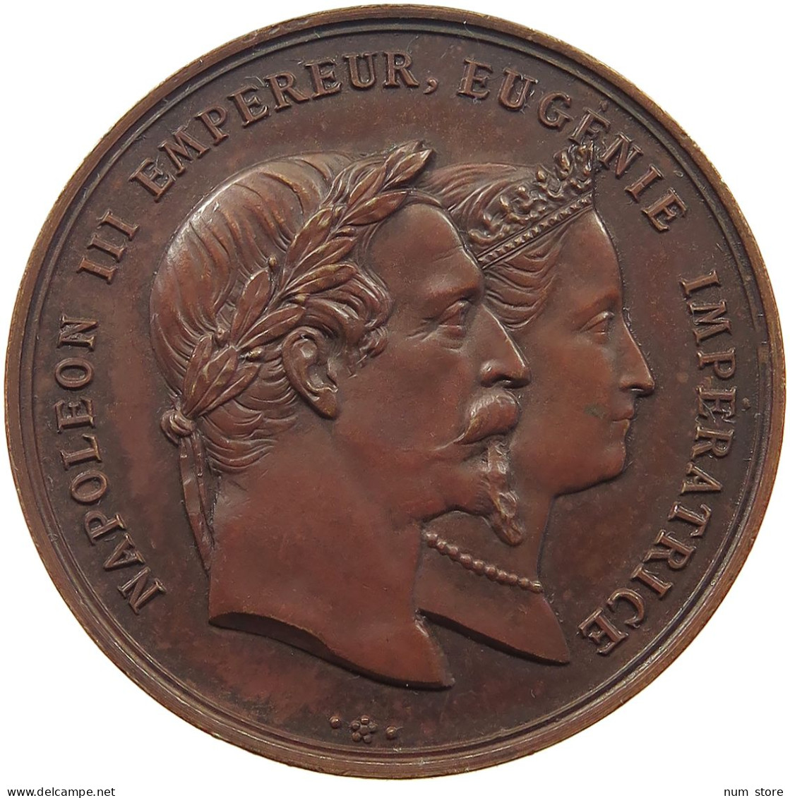 FRANCE MEDAILLE 1868 NAPOLEON III. EUGENIE ORLEANS #MA 020207 - Andere & Zonder Classificatie