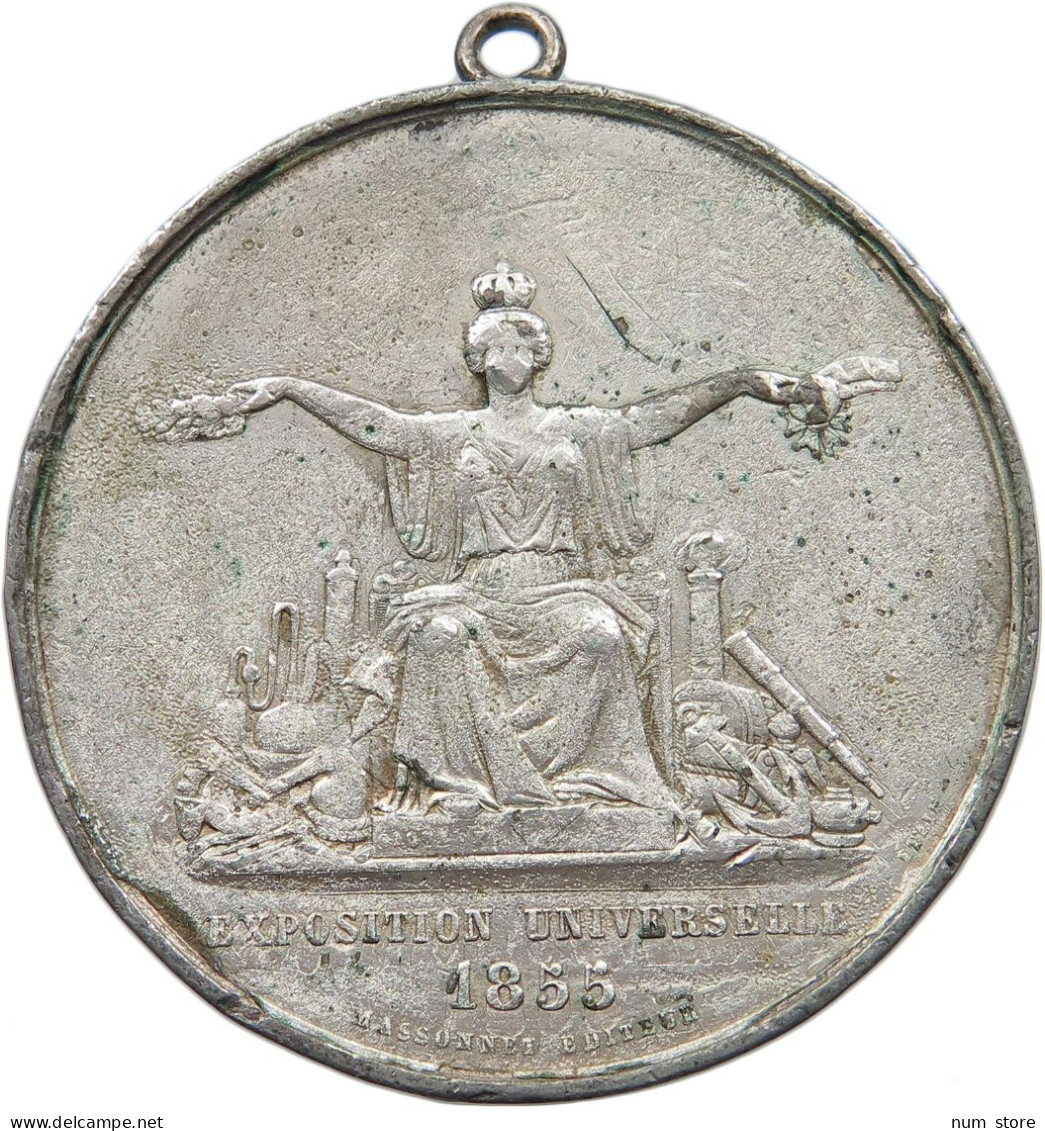 FRANCE MEDAILLE 1855 NAPOLEON III. EXPOSITION UNIVERSELLE 1855, SILVER PLATED ZINC #MA 024082 - Other & Unclassified