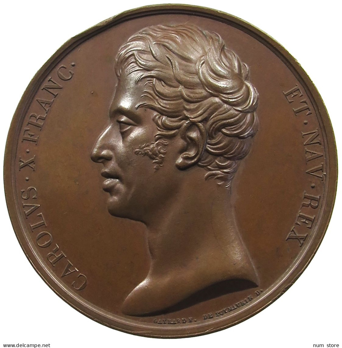 FRANCE MEDAILLE 1824 CHARLES X PAROLES DU ROI CHARLES X AU CORPS MUNICIPAL DE PARIS #MA 020352 - Sonstige & Ohne Zuordnung