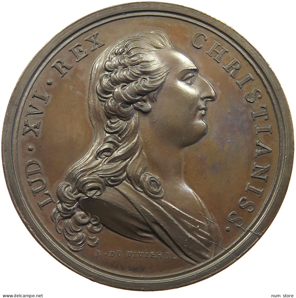 FRANCE MEDAILLE 1785 DUVIVIER. NAISSANCE DU DUC DE NORMANDIE (LE FUTUR LOUIS XVII). #MA 020003 - 1774-1791 Lodewijjk XVI