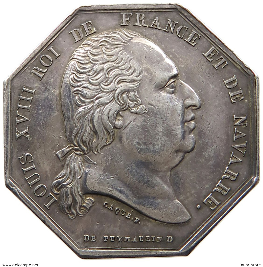 FRANCE MEDAILLE  NOTAIRES D'ORLEANS LOUIS XVIII #MA 020239 - Altri & Non Classificati