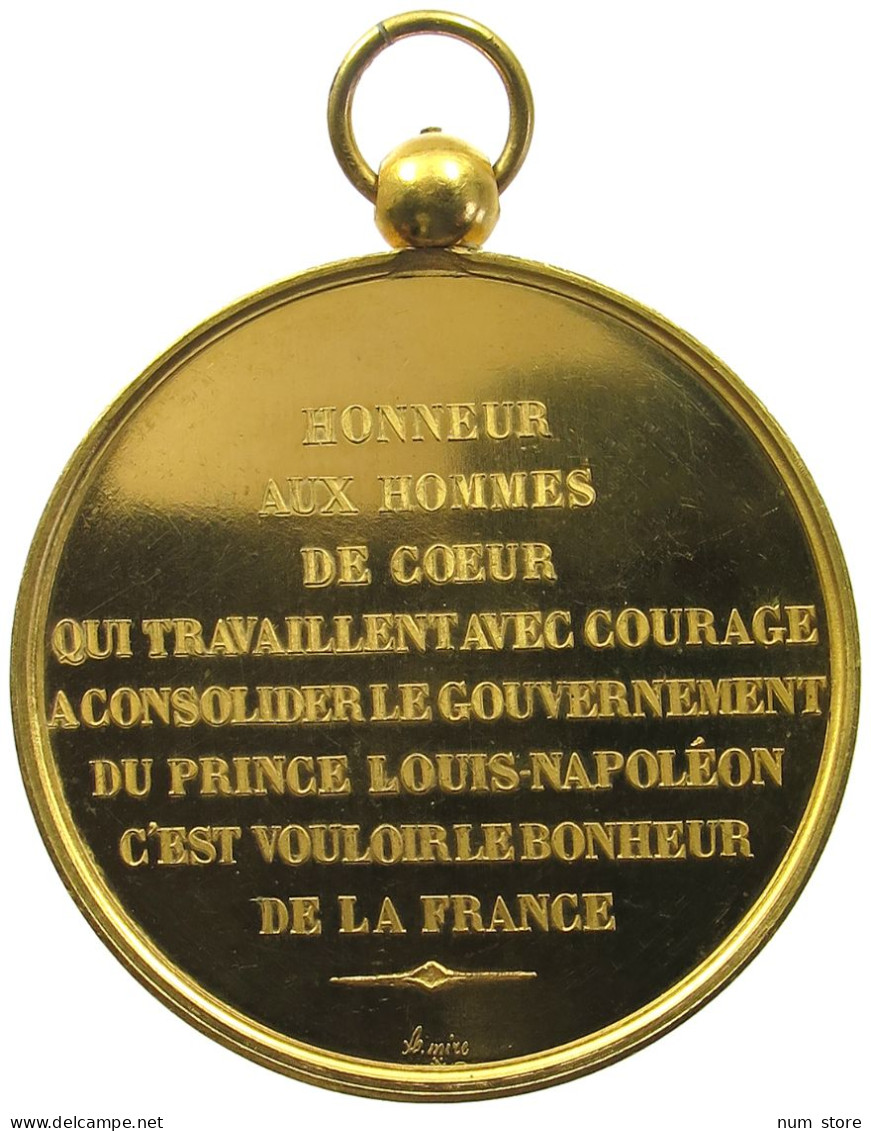 FRANCE MEDAILLE  NAPOLEON III. LE PRINCE LOUIS-NAPOLEON #MA 020340 - Otros & Sin Clasificación