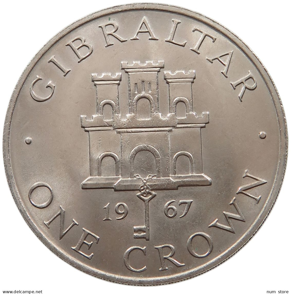 GIBRALTAR CROWN 1967 ELIZABETH II. (1952-2022) #MA 068682 - Gibraltar