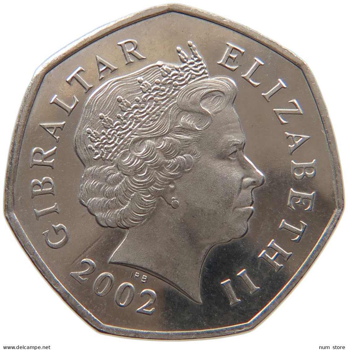 GIBRALTAR 50 PENCE 2002 ELIZABETH II. (1952-) #MA 063927 - Gibraltar