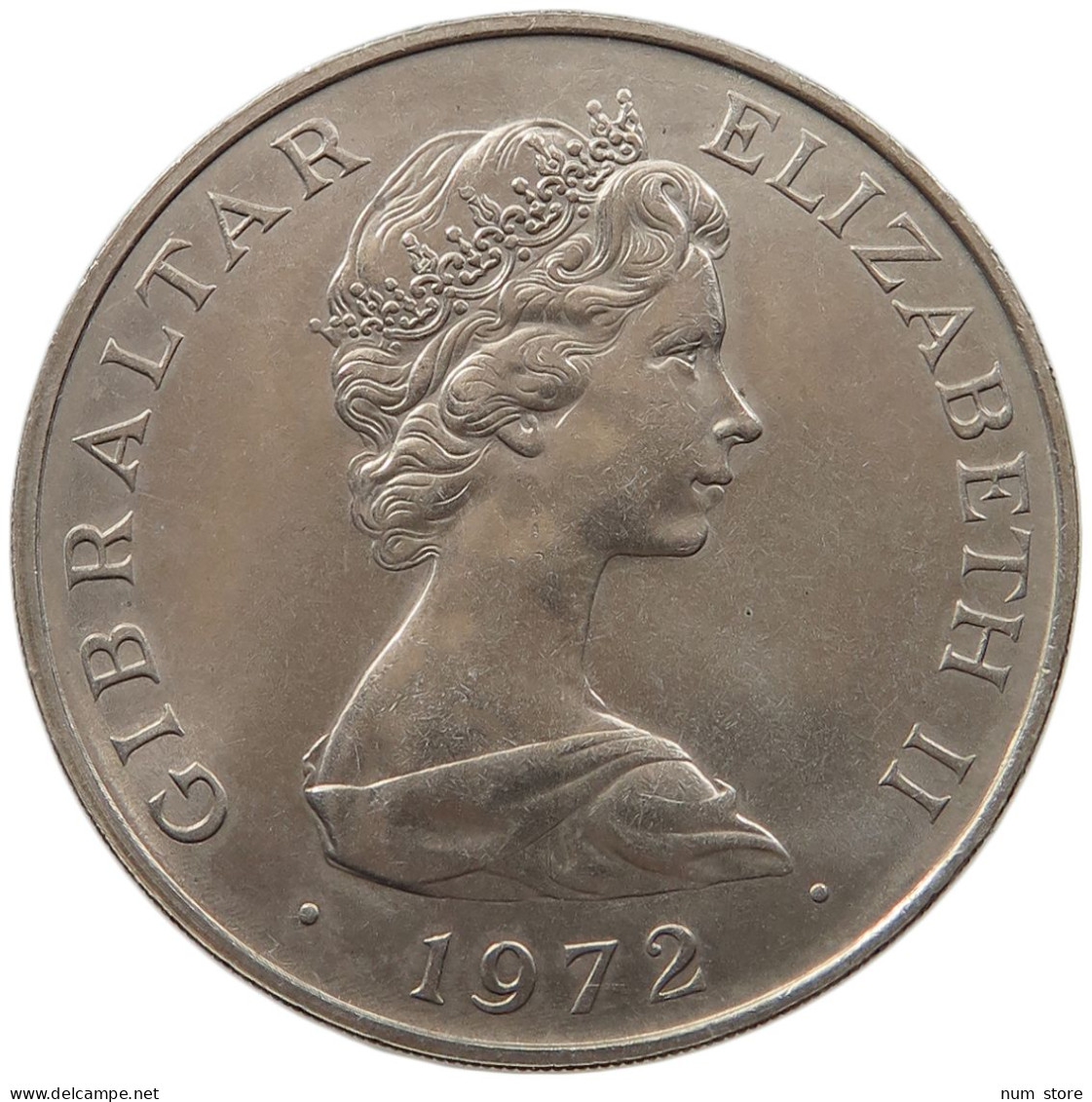 GIBRALTAR 25 PENCE 1972 ELIZABETH II. (1952-2022) #MA 099568 - Gibraltar