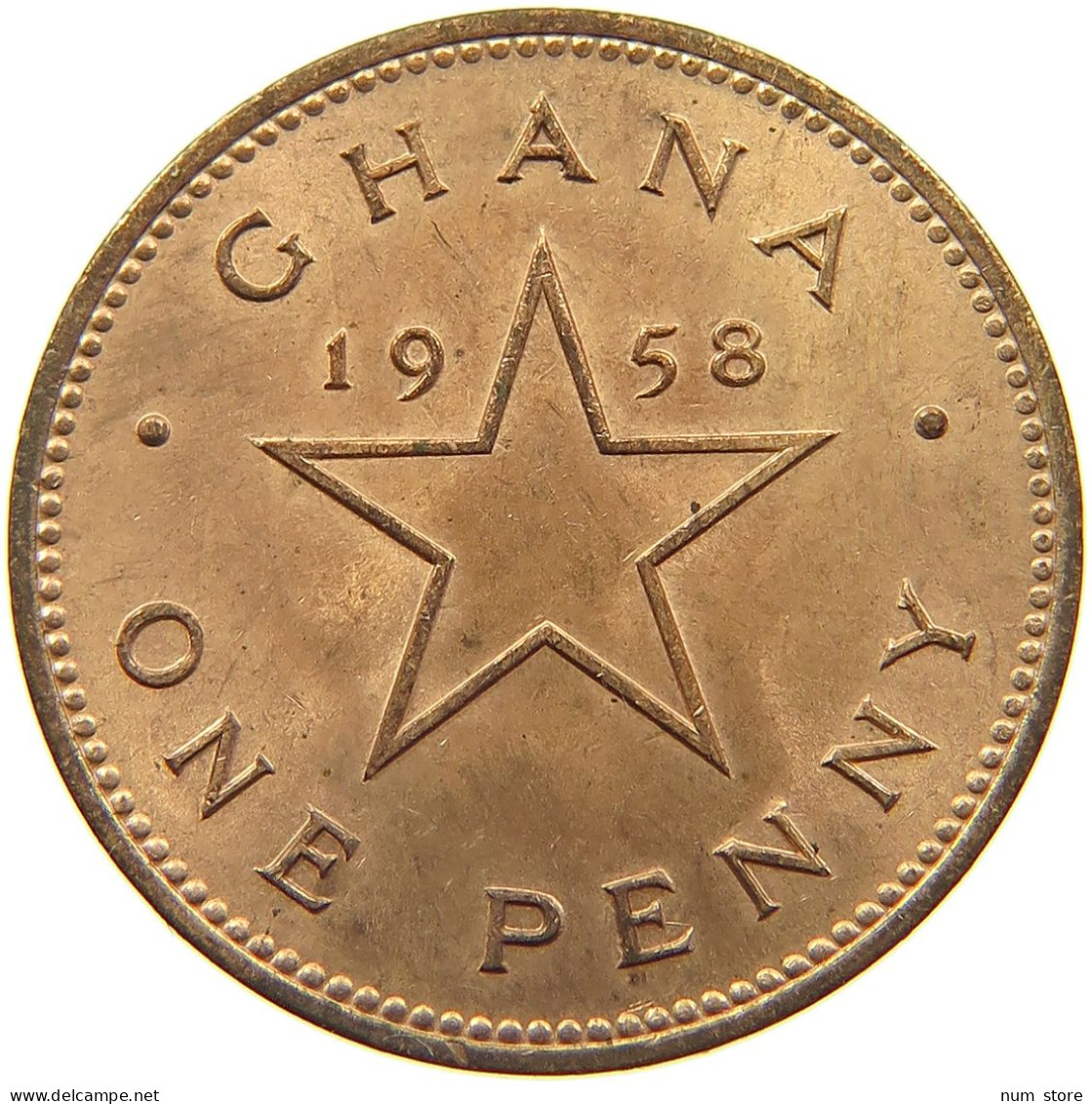 GHANA PENNY 1958  #MA 101905 - Ghana