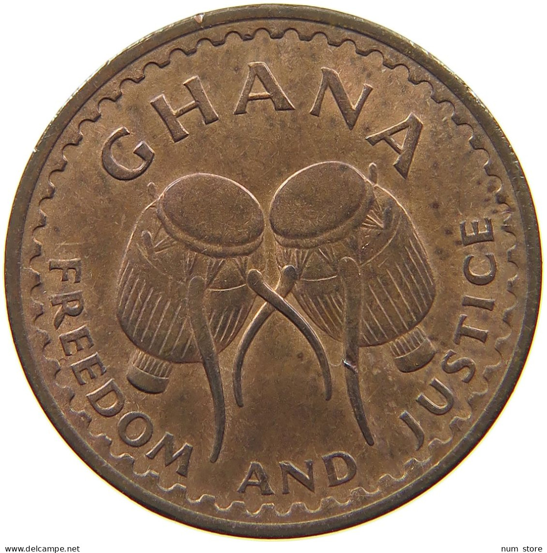 GHANA 1/2 PESEWA 1967  #MA 067482 - Ghana