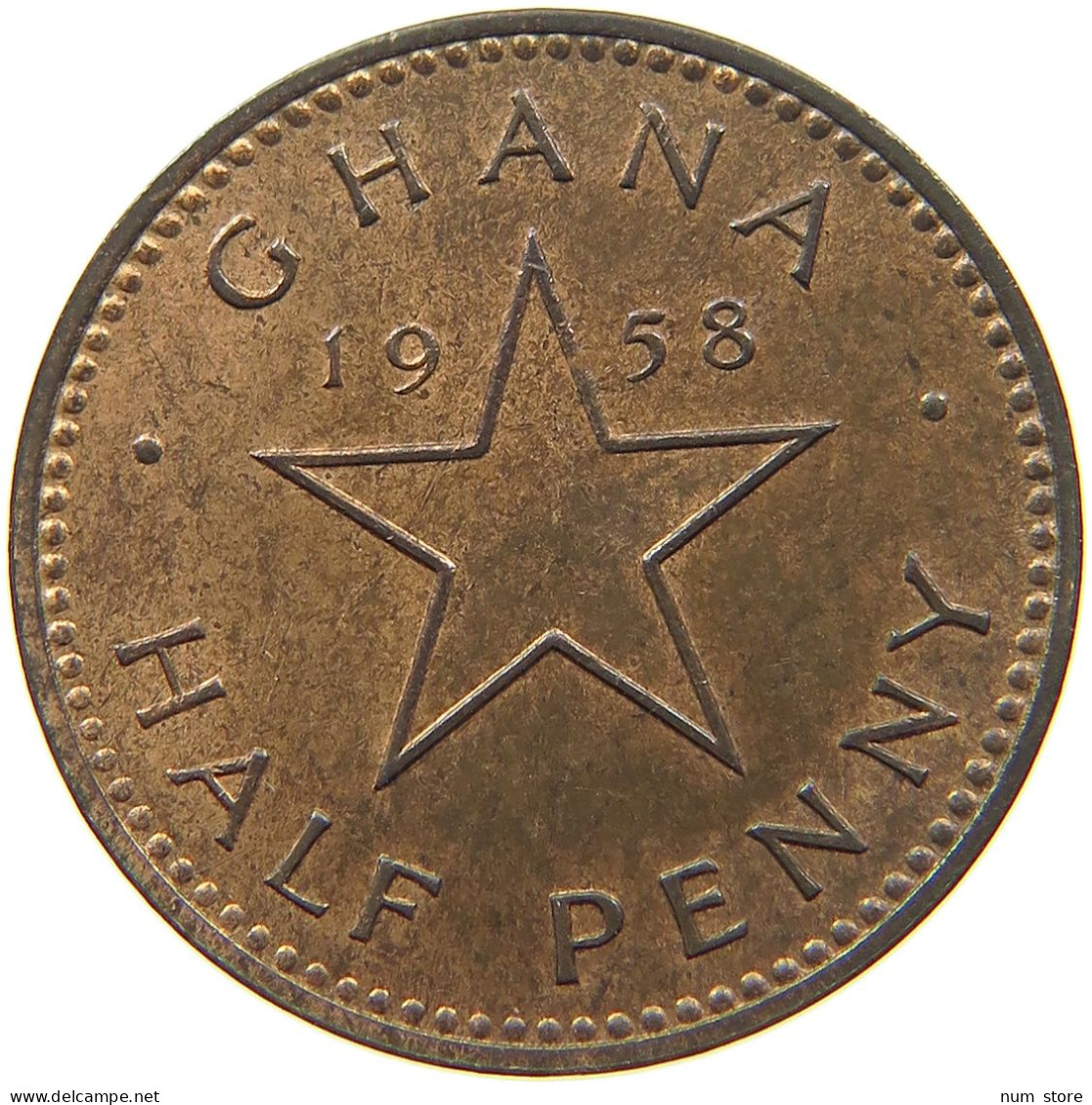 GHANA 1/2 PENNY 1958  #MA 067481 - Ghana