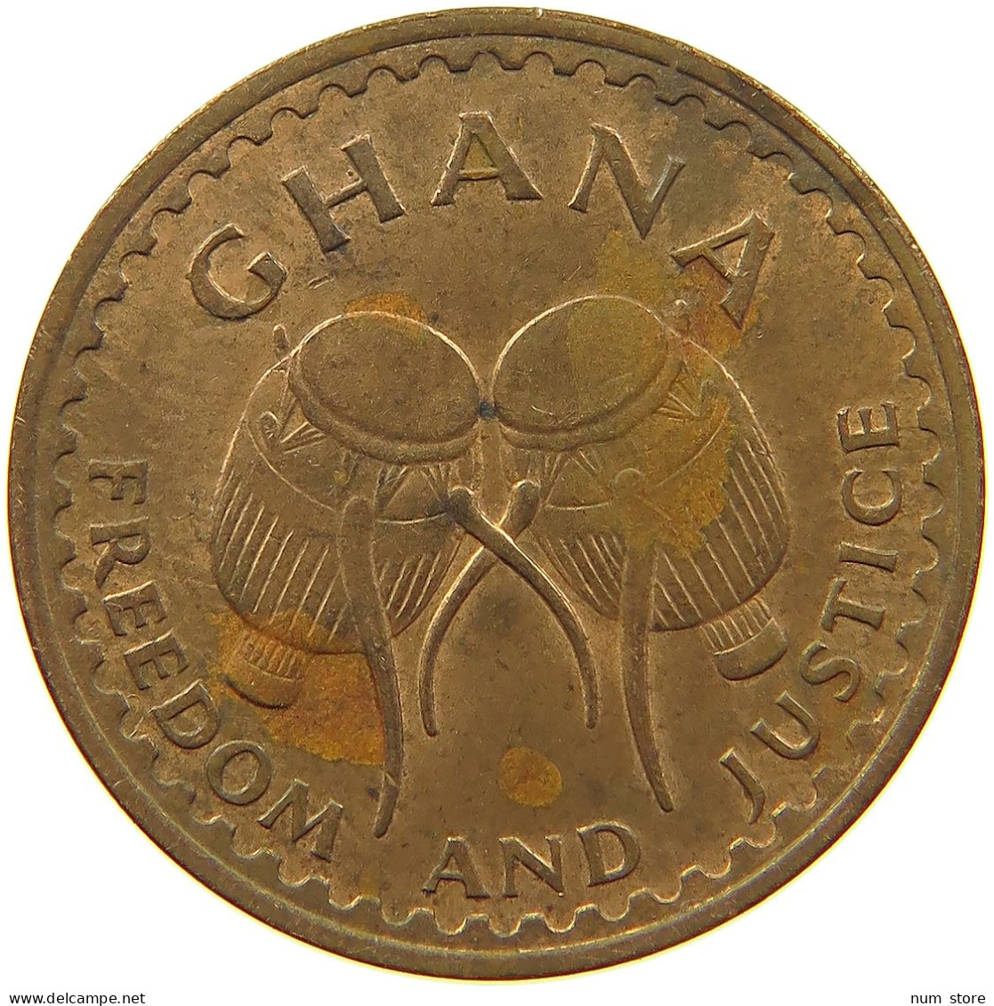GHANA 1/2 PESEWA 1967  #MA 100893 - Ghana
