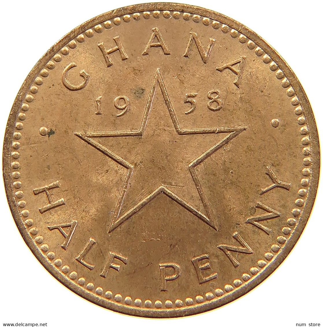 GHANA 1/2 PENNY 1958  #MA 100875 - Ghana