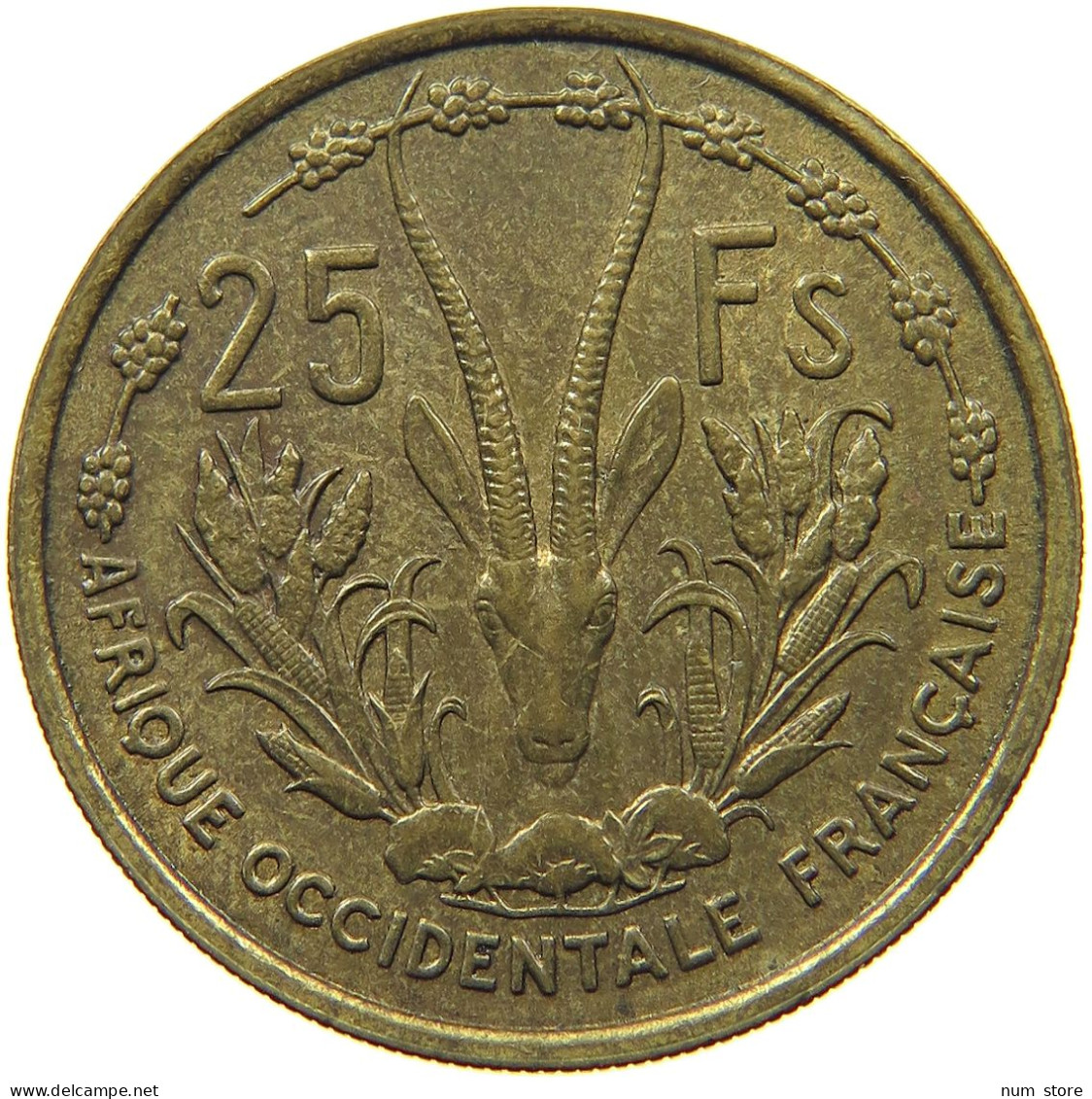 FRENCH WEST AFRICA 25 FRANCS 1956  #MA 099169 - África Occidental Francesa