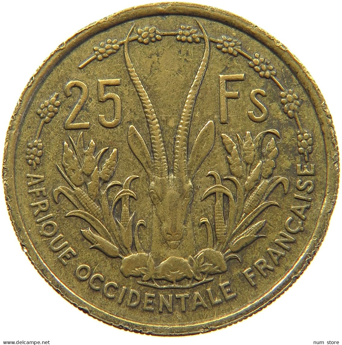 FRENCH WEST AFRICA 25 FRANCS 1956  #MA 065275 - Französisch-Westafrika