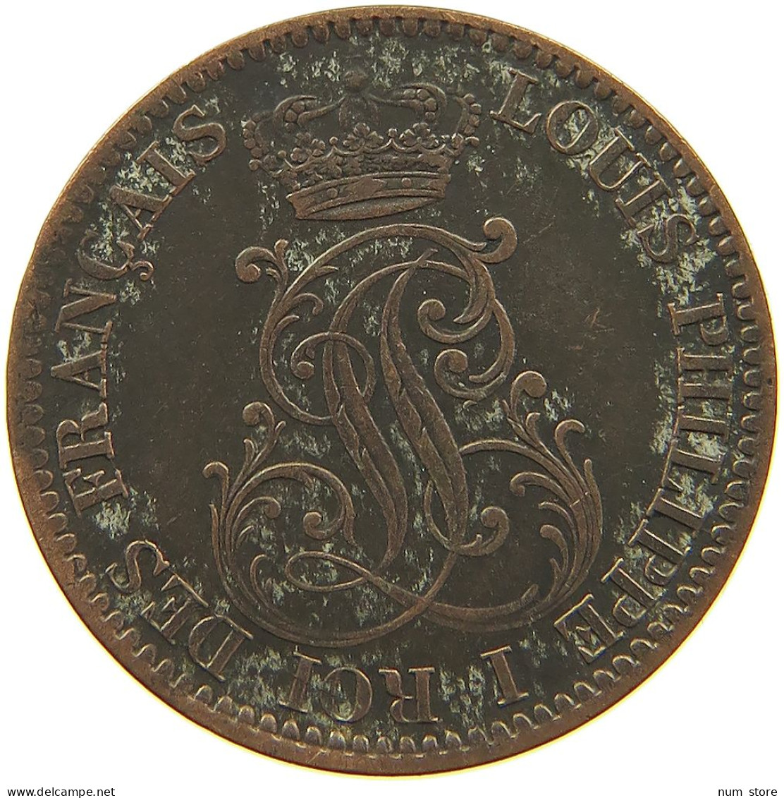 FRENCH GUIANA 10 CENTIMES 1846 A LOUIS PHILIPPE I. 1830-1848 #MA 103837 - French Guiana