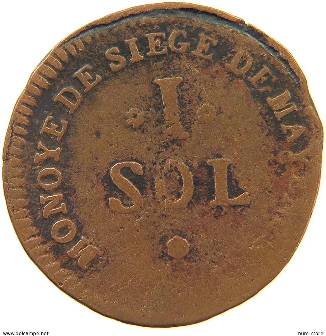 FRANCE SOL 1793 SIEGE OF MAYENCE MAINZ #MA 103851 - 1792-1804 Prima Repubblica