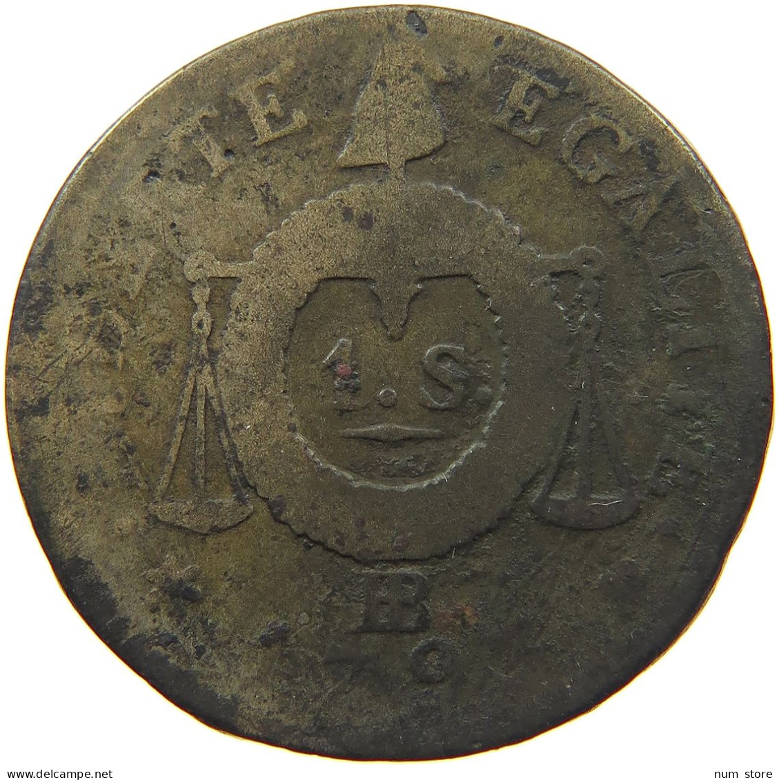 FRANCE SOL 1793 BB LOUIS XVI. (1774-1793) #MA 102036 - 1791-1792 Constitution (An I)