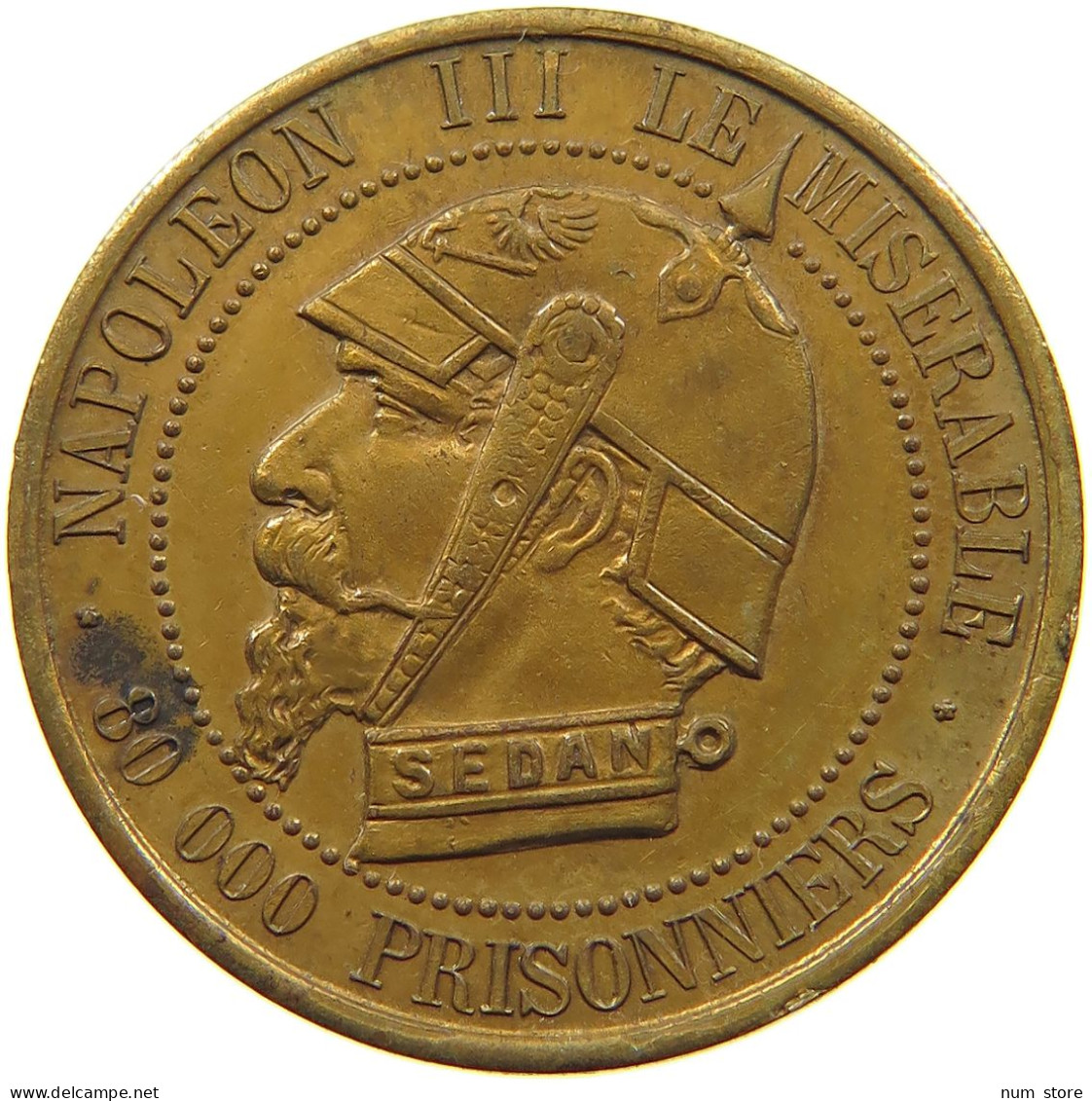 FRANCE MEDAILLE 1870 NAPOLEON III. LE MISERABLE, SEDAN, 80.000 PRISONNIERS #MA 021718 - Other & Unclassified