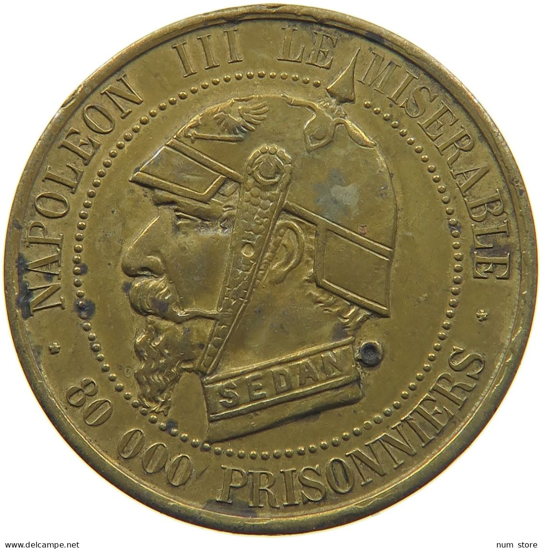 FRANCE MEDAILLE 1870 NAPOLEON III. LE MISERABLE, SEDAN, 80.000 PRISONNIERS #MA 021925 - Other & Unclassified