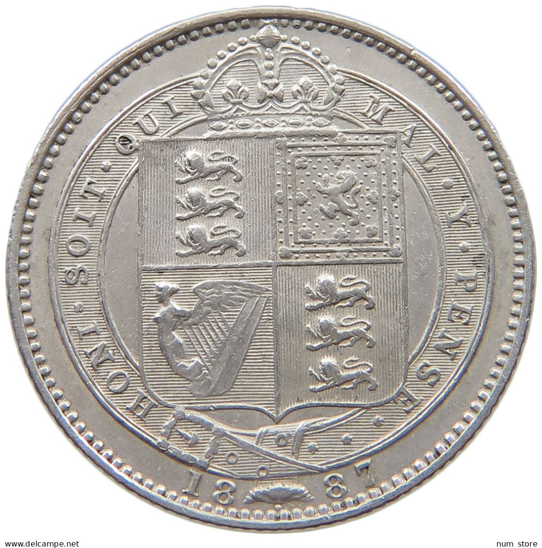GREAT BRITAIN SHILLING 1887 VICTORIA 1837-1901 #MA 025970 - I. 1 Shilling