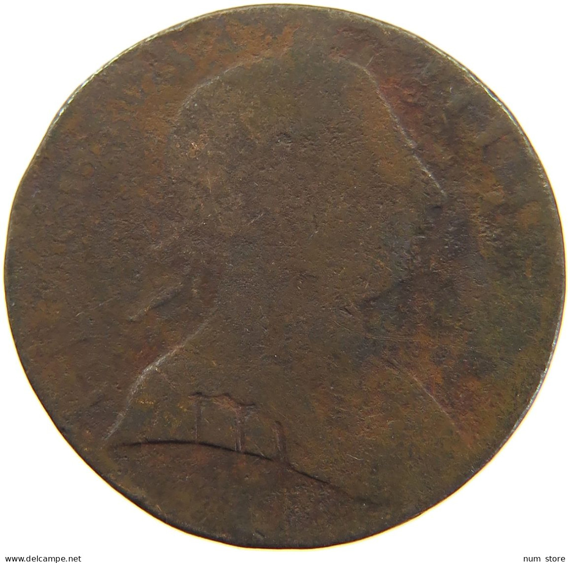 GREAT BRITAIN PENNY EVASION 1775 GEORGE III. 1760-1820 EVASION #MA 067757 - C. 1 Penny