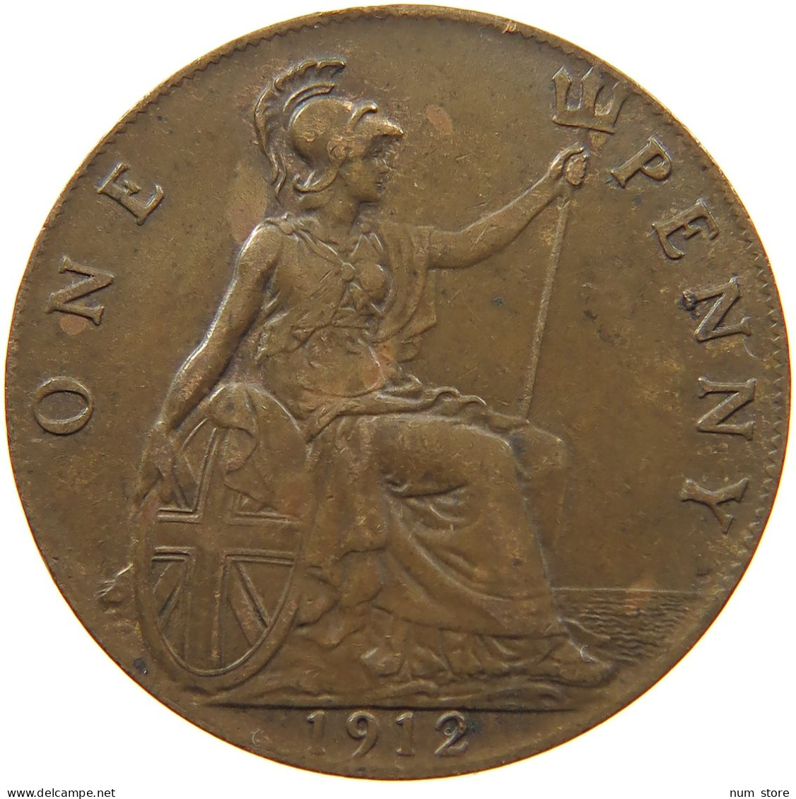 GREAT BRITAIN PENNY 1912 GEORGE V. (1910-1936) #MA 101835 - D. 1 Penny