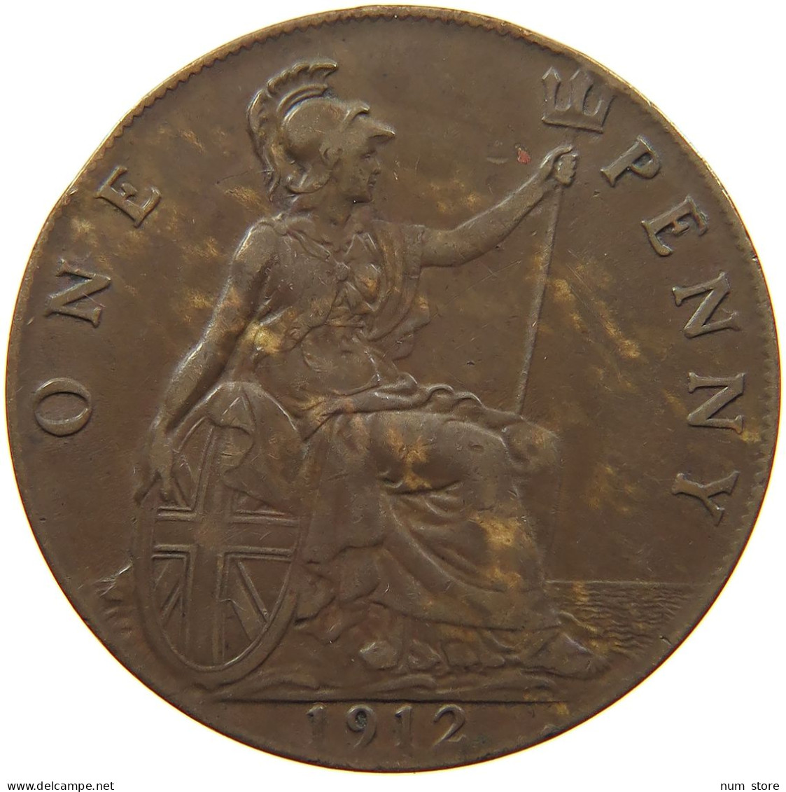 GREAT BRITAIN PENNY 1912 GEORGE V. (1910-1936) #MA 101832 - D. 1 Penny