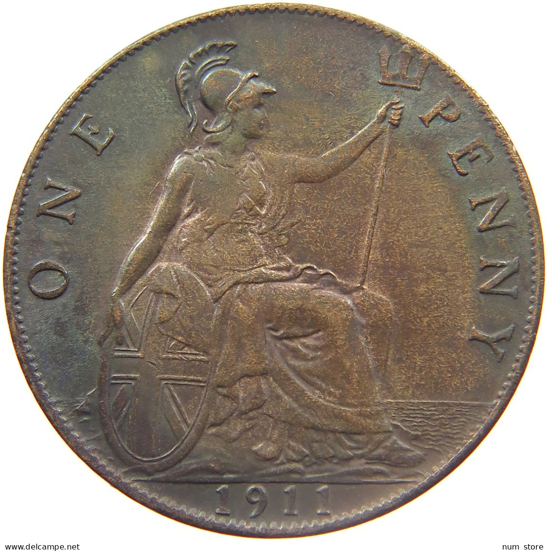 GREAT BRITAIN PENNY 1911 GEORGE V. (1910-1936) #MA 023049 - D. 1 Penny