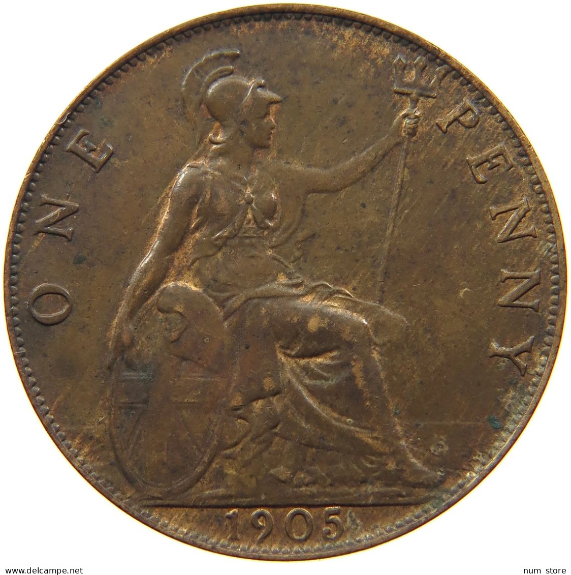 GREAT BRITAIN PENNY 1905 EDWARD VII., 1901 - 1910 #MA 101839 - D. 1 Penny