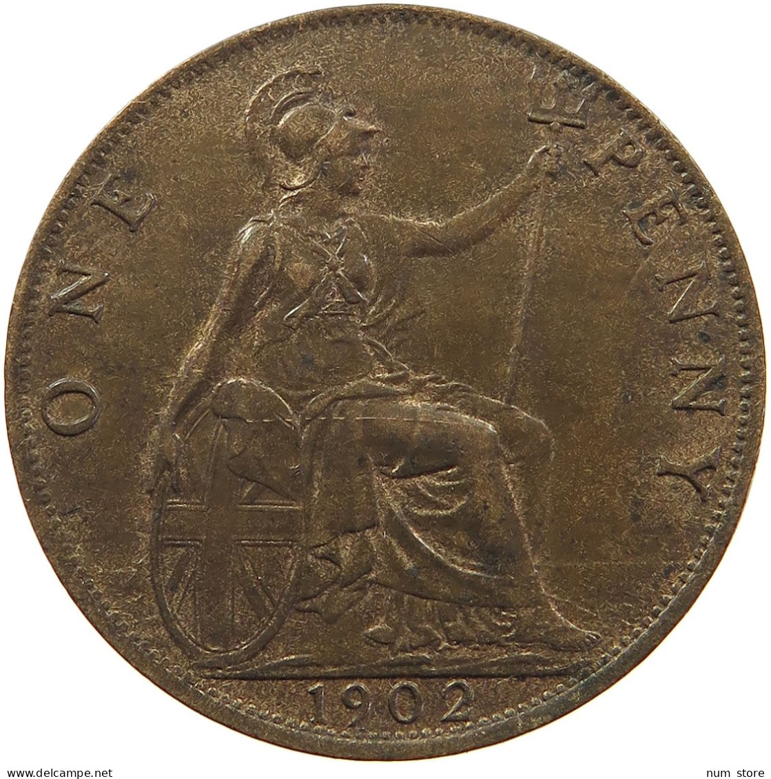 GREAT BRITAIN PENNY 1902 EDWARD VII., 1901 - 1910 #MA 103788 - D. 1 Penny